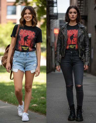 Polera Ac/dc (acdc) - Pwr Up Tour Solo(Negro,L)